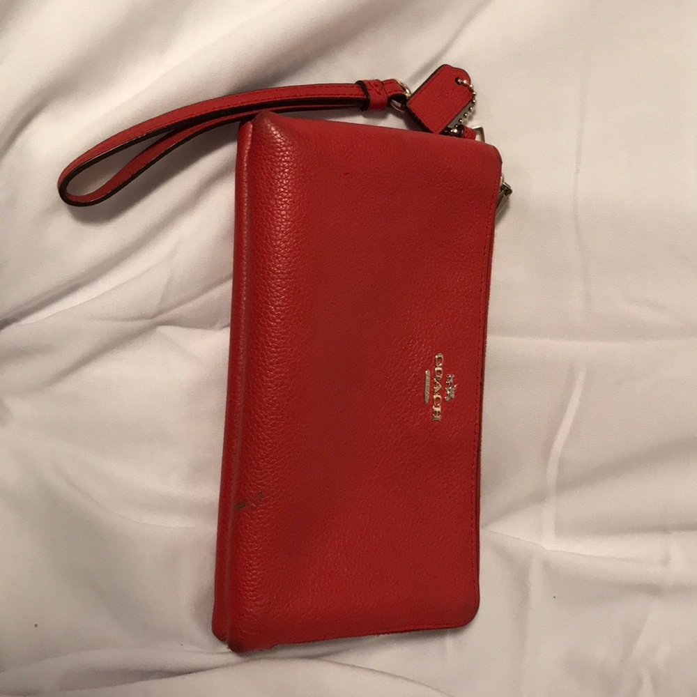 Wristlet Coach Wallet Orange